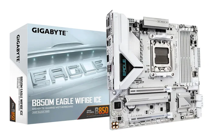 Gigabyte B850M EAGLE WIFI6E ICE Blanco, AMD AM5, Micro ATX, DDR5