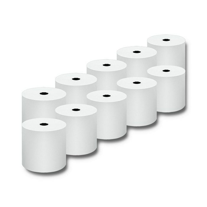Qoltec 51892 10 rollos tÉrmicos 80 x 80 55g/m2 sin bpa