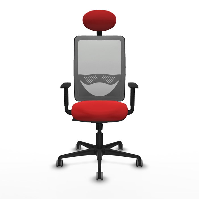 PIQUERAS Y CRESPO Silla de oficina Zulema con mecanismo Sincro, Rojo y Gris PIQUERAS Y CRESPO Silla de oficina Zulema con mecanismo Sincro, Rojo y Gris