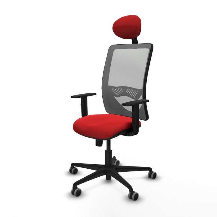 PIQUERAS Y CRESPO Silla de oficina Zulema con mecanismo Sincro, Rojo y Gris PIQUERAS Y CRESPO Silla de oficina Zulema con mecanismo Sincro, Rojo y Gris