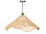 Giftdecor Lámpara de Techo 60 cm, Diseño Vuelo de Cuerda en Negro y Natural, Material Metal y Papel, Casquillo E27 (Set de 4)