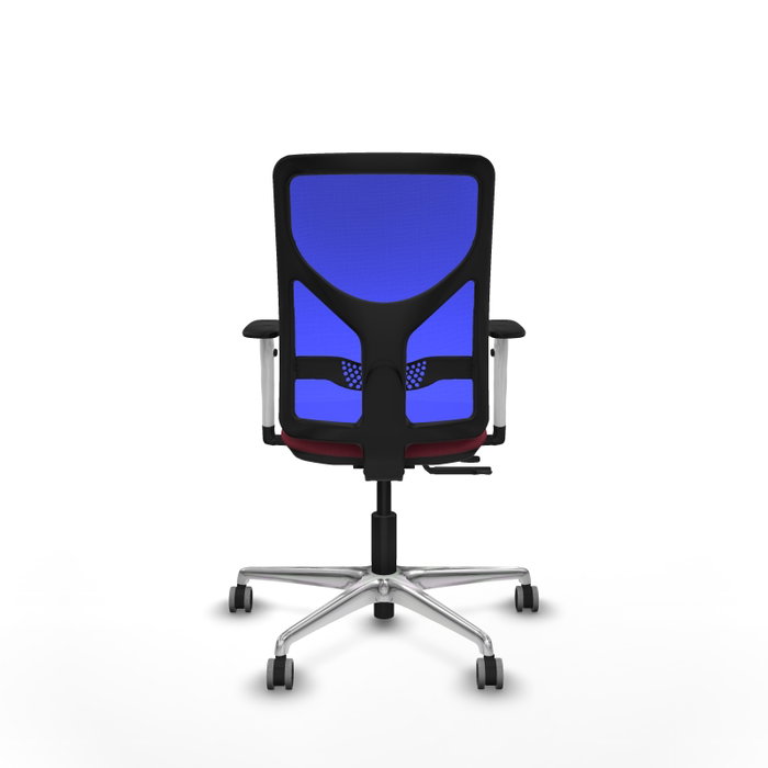PIQUERAS Y CRESPO Silla de oficina Motilla con mecanismo Sincro/Traslack, Granate y Azul