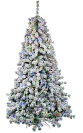 DKD Home Decor Árbol de Navidad Nevado con 150 LED y 434 Ramas (150x100x100 cm)