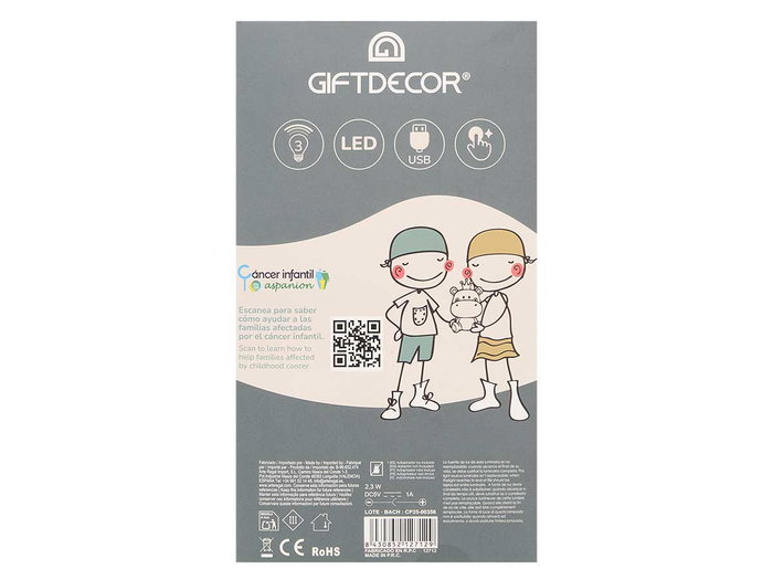 Giftdecor Lámpara Infantil Quitamiedos Hipopótamo con Luz LED USB 3 Intensidades, Surtido Colores Azul/Rosa/Blanco, Dimensiones 14.5x24x13 cm (Set de 8) Giftdecor Lámpara Infantil Quitamiedos Hipopótamo con Luz LED USB 3 Intensidades, Surtido Colores Azul/Rosa/Blanco, Dimensiones 14.5x24x13 cm (Set de 8)