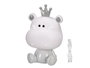 Giftdecor Lámpara Infantil Quitamiedos Hipopótamo con Luz LED USB 3 Intensidades, Surtido Colores Azul/Rosa/Blanco, Dimensiones 14.5x24x13 cm (Set de 8)
