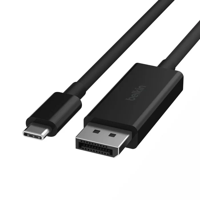 Belkin AVC014bt2MBK Cable USB Tipo C a DisplayPort 1.4, 2 m, Negro, 8K@60Hz / 4K@144Hz, 32.4 Gbit/s, HDR, Plug & Play, Compatible con Windows, Mac, Linux