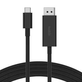 Belkin AVC014bt2MBK Cable USB Tipo C a DisplayPort 1.4, 2 m, Negro, 8K@60Hz / 4K@144Hz, 32.4 Gbit/s, HDR, Plug & Play, Compatible con Windows, Mac, Linux