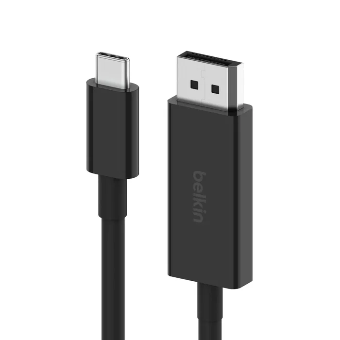 Belkin AVC014bt2MBK Cable USB Tipo C a DisplayPort 1.4, 2 m, Negro, 8K@60Hz / 4K@144Hz, 32.4 Gbit/s, HDR, Plug & Play, Compatible con Windows, Mac, Linux