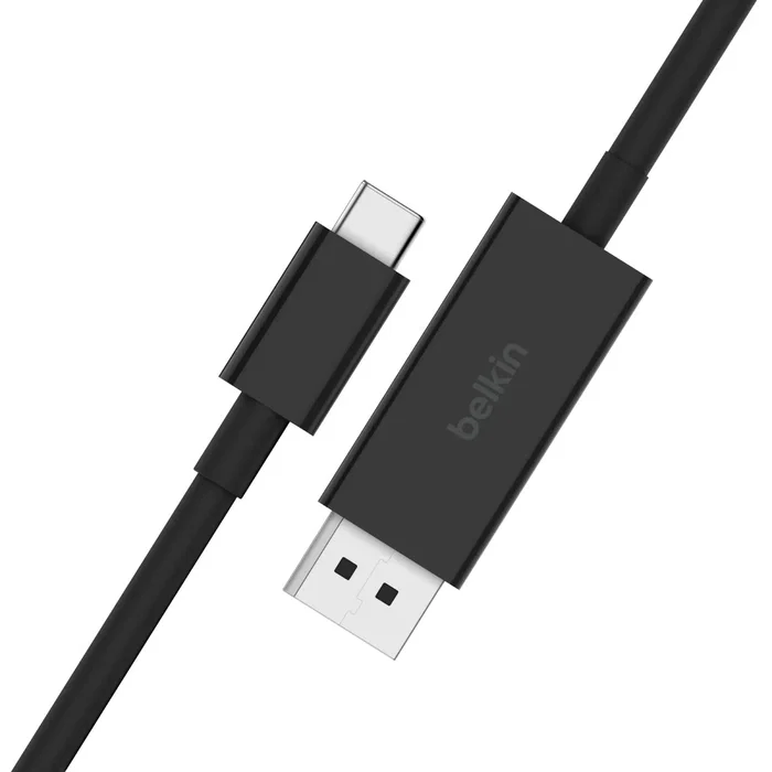 Belkin AVC014bt2MBK Cable USB Tipo C a DisplayPort 1.4, 2 m, Negro, 8K@60Hz / 4K@144Hz, 32.4 Gbit/s, HDR, Plug & Play, Compatible con Windows, Mac, Linux