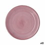Quid Plato Llano Cerámico Vita Peoni Rosa 27 cm (12 Unidades)淘
