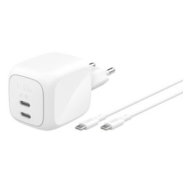 Belkin BoostCharge Pro Cargador Dual USB-C 67 W con Cable de 2 m Blanco