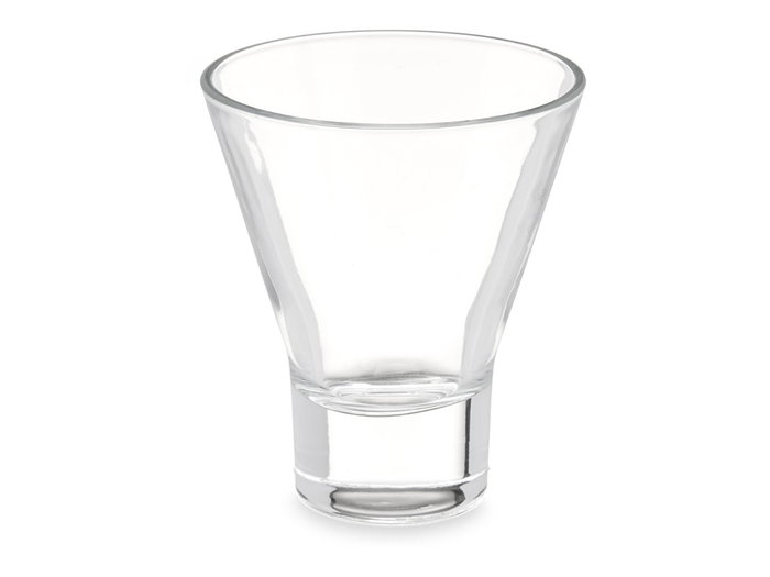 VIVALTO Vaso Cónico Base 230 ml Transparente Vidrio 9 x 10.5 x 9 cm (Set de 24)