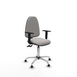 PIQUERAS Y CRESPO Silla de oficina Aýna Blanca con Base Cromada