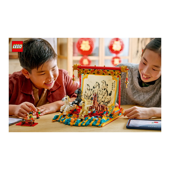 LEGO Chinese Festivals Lienzo con Caballos Galopantes 80119