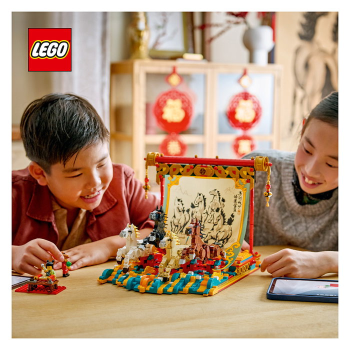 LEGO Chinese Festivals Lienzo con Caballos Galopantes 80119