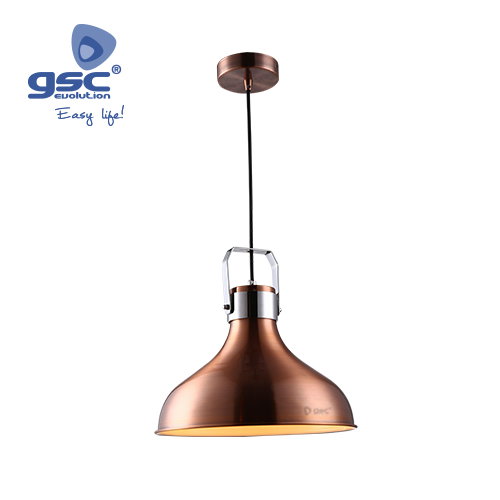 GSC Evolution Lámpara colgante Barum E27 Cobre 1M GSC Evolution Lámpara colgante Barum E27 Cobre 1M