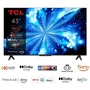 TCL 43PF650 Televisor Smart TV 4K UHD LED 43 pulgadas (108 cm) con tecnología HDR10, 3 puertos HDMI 2.1 y conectividad WiFi