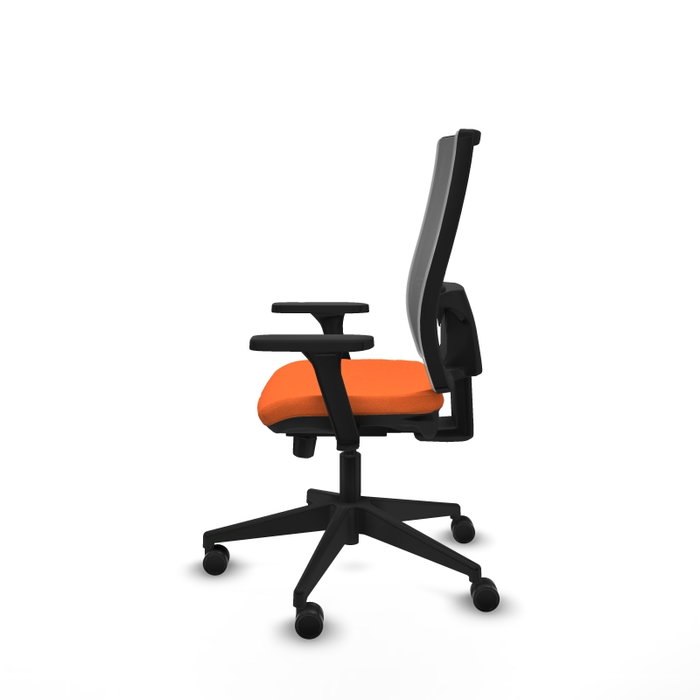 PIQUERAS Y CRESPO Silla de oficina Horna con mecanismo Sincro/Traslack, Tela Naranja y Malla Gris PIQUERAS Y CRESPO Silla de oficina Horna con mecanismo Sincro/Traslack, Tela Naranja y Malla Gris