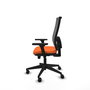 PIQUERAS Y CRESPO Silla de oficina Horna con mecanismo Sincro/Traslack, Tela Naranja y Malla Gris