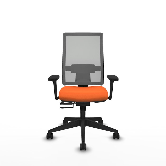 PIQUERAS Y CRESPO Silla de oficina Horna con mecanismo Sincro/Traslack, Tela Naranja y Malla Gris PIQUERAS Y CRESPO Silla de oficina Horna con mecanismo Sincro/Traslack, Tela Naranja y Malla Gris