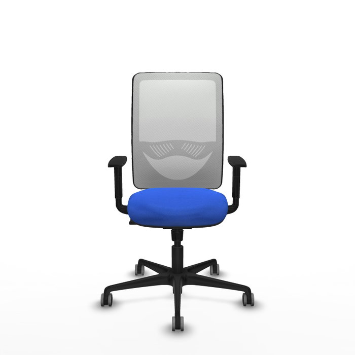 PIQUERAS Y CRESPO Silla de oficina Zulema con mecanismo Sincro, Azul y Blanco