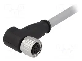 HARTING Conector M8 Hembra de 4 Pines con Ángulo de 90° y Cable de 1m