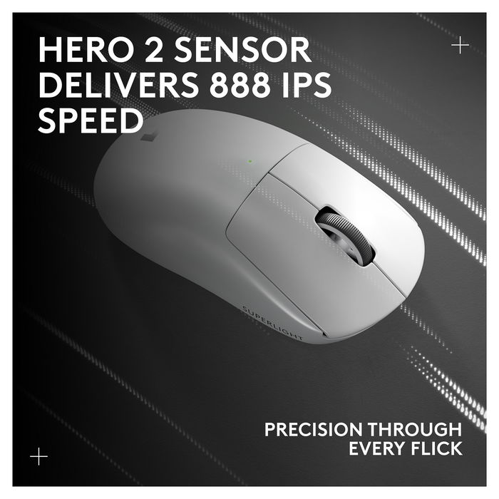 Logitech PRO X Superlight 2 Ratón Gaming Inalámbrico Lightspeed Blanco Óptico 32000 DPI 0,5 ms