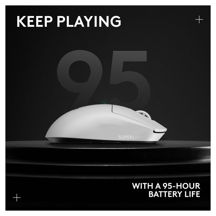 Logitech PRO X Superlight 2 Ratón Gaming Inalámbrico Lightspeed Blanco Óptico 32000 DPI 0,5 ms