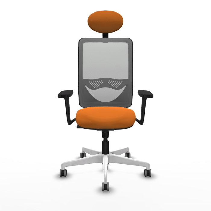 PIQUERAS Y CRESPO Silla de oficina Zulema Naranja y Gris