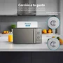 Grunkel MWG-20ESPEJO Microondas con Grill 800W 20L Negro