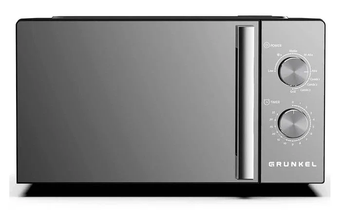 Grunkel MWG-20ESPEJO Microondas con Grill 800W 20L Negro