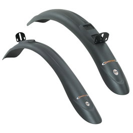 SKS Set Guardabarros Beavertail Delantero Trasero 26/28" Negro Protección Salpicaduras para MTB Fat Tire