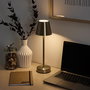 Home Deco Factory Lámpara Táctil USB Dorada, Metal, Iluminación Decorativa