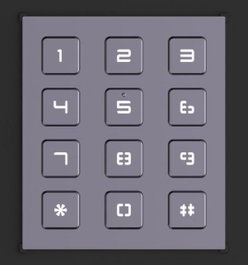 Hikvision Módulo Teclado RS-485 IP65 para Estación de Puerta Modular
