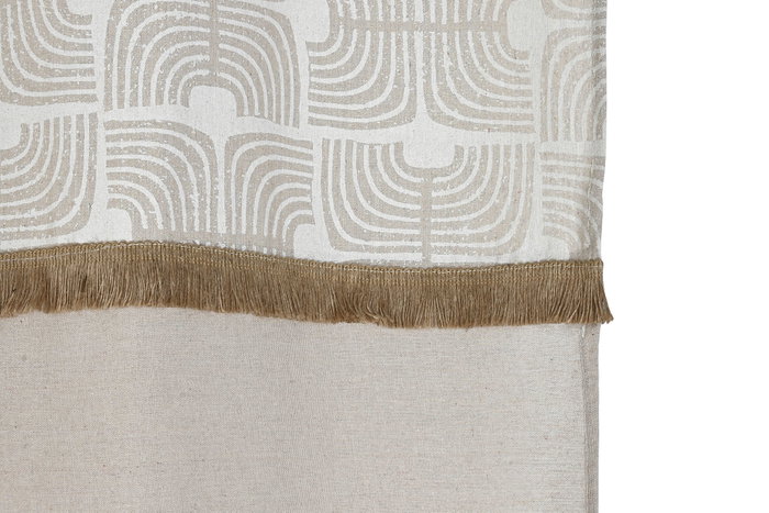 Cortina DKD Home Decor Natural 260 x 140 cm (2 Unidades) Poliéster Algodón