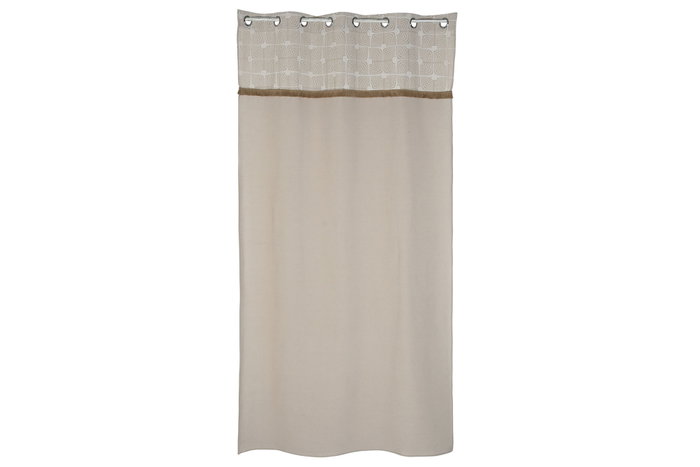 Cortina DKD Home Decor Natural 260 x 140 cm (2 Unidades) Poliéster Algodón