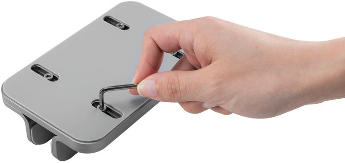 eSTUFF Soporte Universal para Laptop Gris Oscuro de Aluminio Ajustable 11-45mm