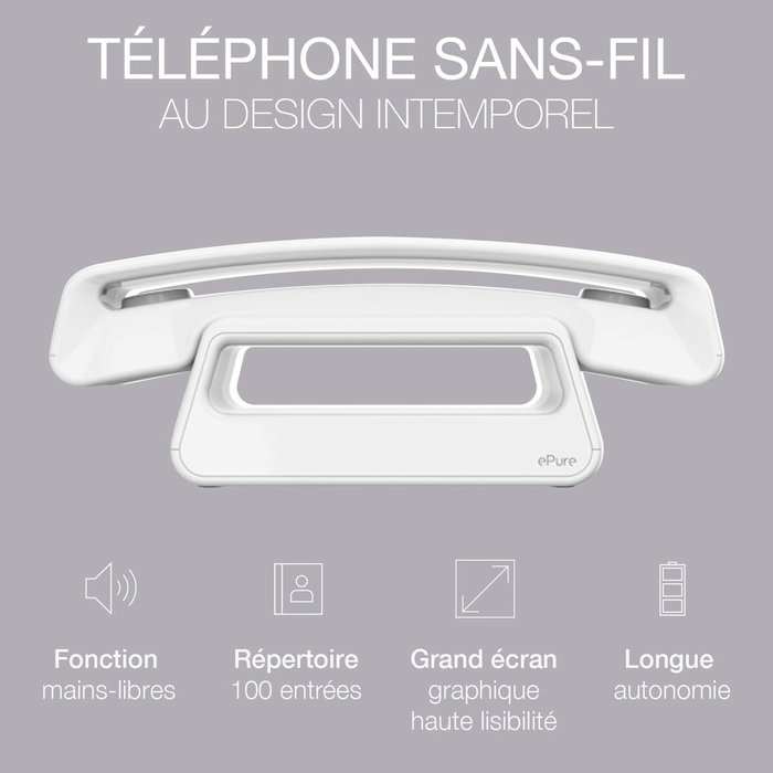 ALCATEL Teléfono Vintage EPure Iconic Blanco ALCATEL Teléfono Vintage EPure Iconic Blanco