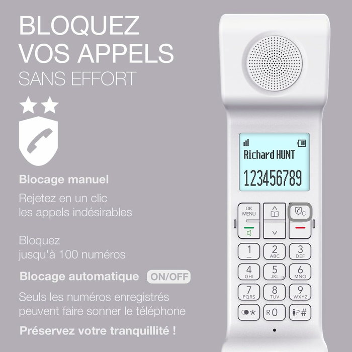 ALCATEL Teléfono Vintage EPure Iconic Blanco ALCATEL Teléfono Vintage EPure Iconic Blanco
