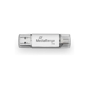 MEDIARANGE STICK MediaRange USB-Stick 3.2 Gen 1 USB-A und USB-C 1TB silber MEDIARANGE STICK MediaRange USB-Stick 3.2 Gen 1 USB-A und USB-C 1TB silber