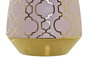 DKD Home Decor Jarrón de Porcelana Cromado Rosa y Dorado 18x18x24 cm