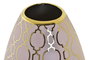 DKD Home Decor Jarrón de Porcelana Cromado Rosa y Dorado 18x18x24 cm