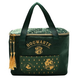 WIDDOP & CO Bolsa Portameriendas Harry Potter Slytherin de Terciopelo - Hogwarts School of Witchcraft & Wizardry