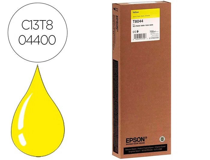 Epson Cartucho de Tinta UltraChrome HDX/HD Amarillo 700ml para SureColor Serie SC-P Epson Cartucho de Tinta UltraChrome HDX/HD Amarillo 700ml para SureColor Serie SC-P