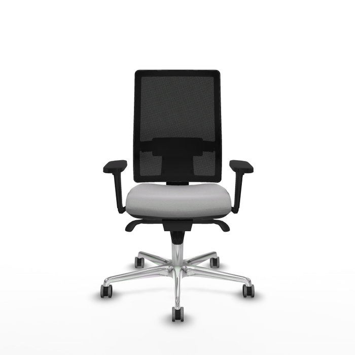 PIQUERAS Y CRESPO Silla de oficina Horna con mecanismo Sincro, Gris claro y Negro