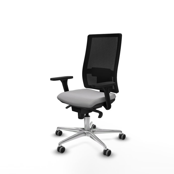 PIQUERAS Y CRESPO Silla de oficina Horna con mecanismo Sincro, Gris claro y Negro