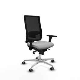 PIQUERAS Y CRESPO Silla de oficina Horna con mecanismo Sincro, Gris claro y Negro