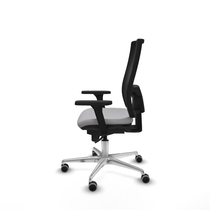 PIQUERAS Y CRESPO Silla de oficina Horna con mecanismo Sincro, Gris claro y Negro