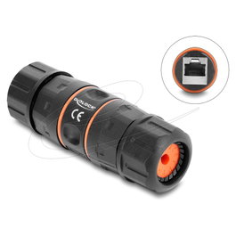 DeLOCK 90659 Conector RJ45 a RJ45 Cat.6A con Rosca M23.5 x 1,5 mm IP68