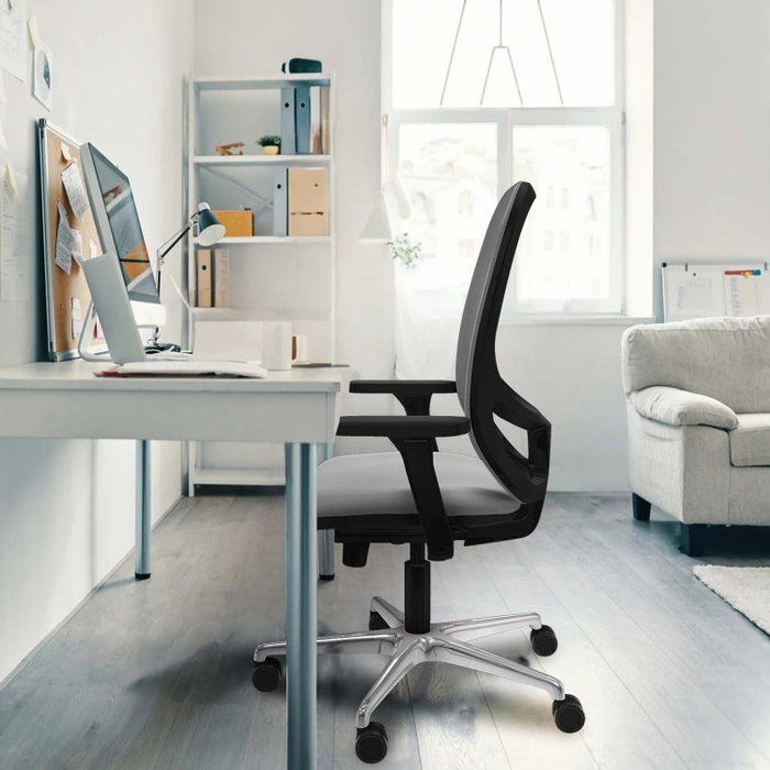PIQUERAS Y CRESPO Silla de oficina Cilanco con mecanismo Sincro, Granate y Gris PIQUERAS Y CRESPO Silla de oficina Cilanco con mecanismo Sincro, Granate y Gris